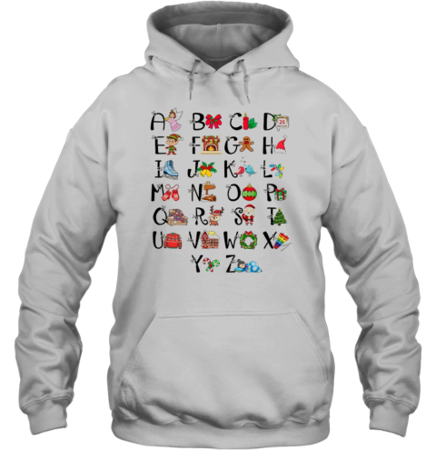 Learn The Alphabet With Christmas Teacher T-Shirt