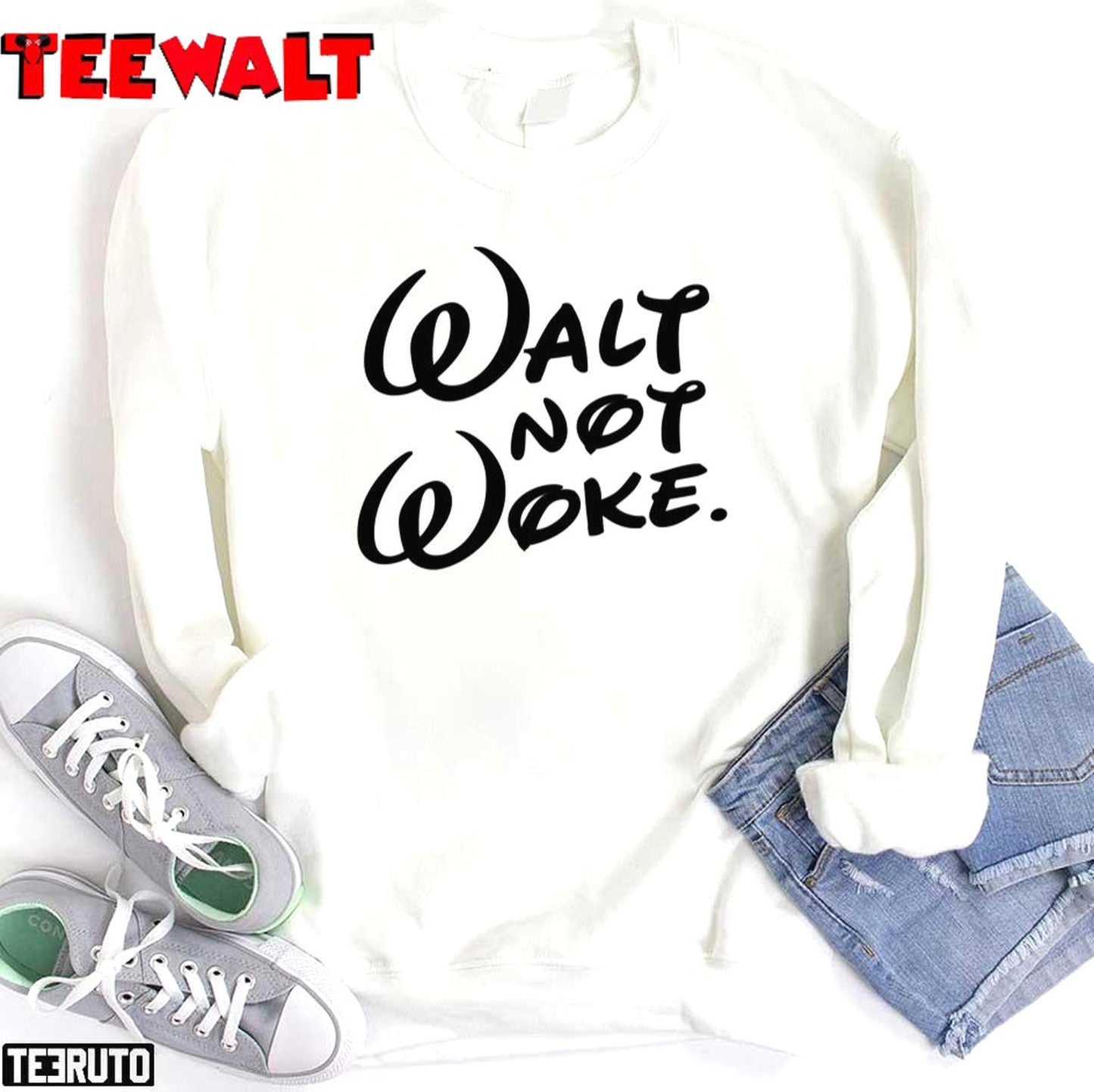 Walt Not Woke Disney Font Unisex T-Shirt