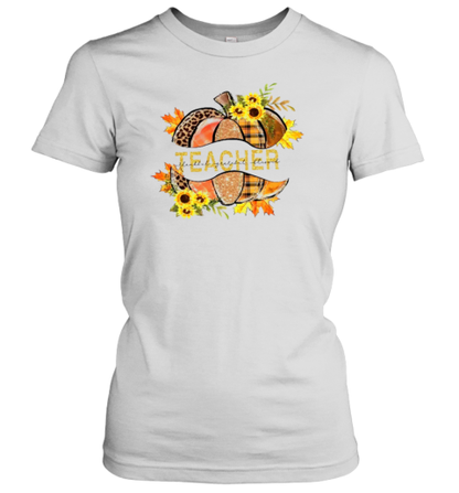 A Shining Halloween Pumpkin Teacher T-Shirt