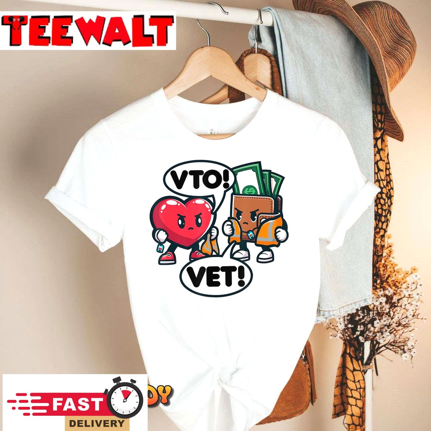 Swagazon Associate Heart Says VTO Wallet Says VET T-Shirt