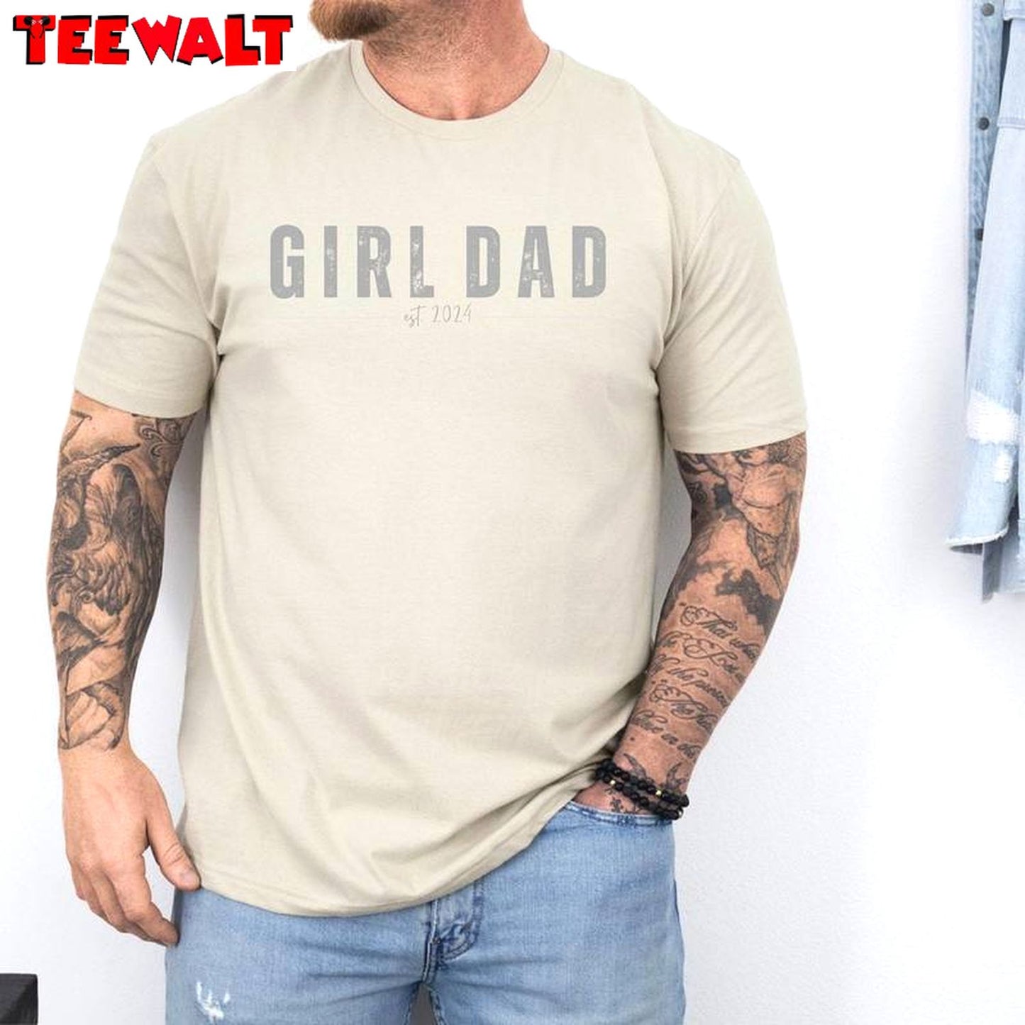 Cool Design Girl Dad Shirt, Must Have Father's Day Long Sleeve