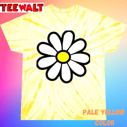 Happy Daisy Flower 60s 70s Retro Vintage Hippie Unisex Tie Dye Tee