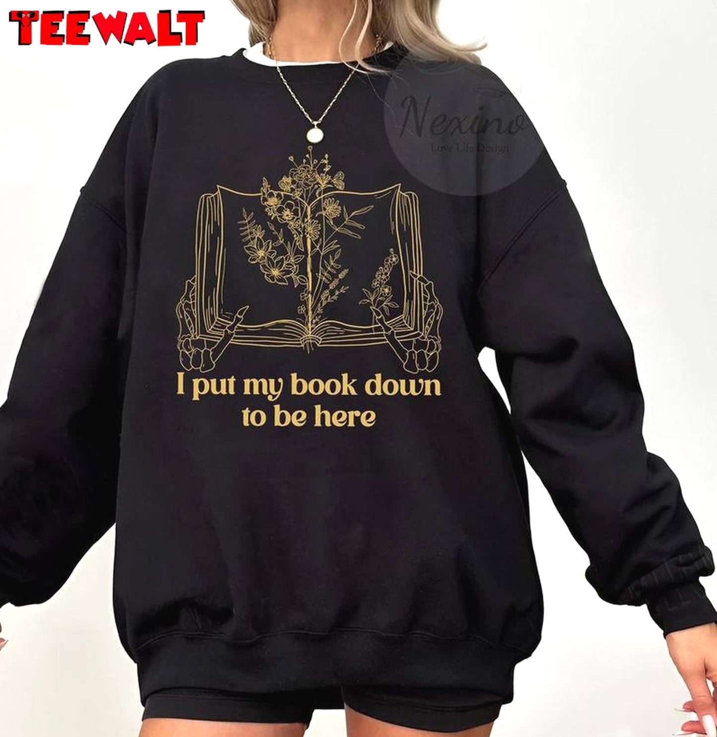 I Put My Book Down To Be Here Shirt, Bookish Bookworm Short Sleeve