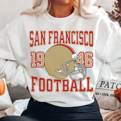 Nick Bosa San Francisco Football Sweatshirt - Vintage Crewneck Hoodie