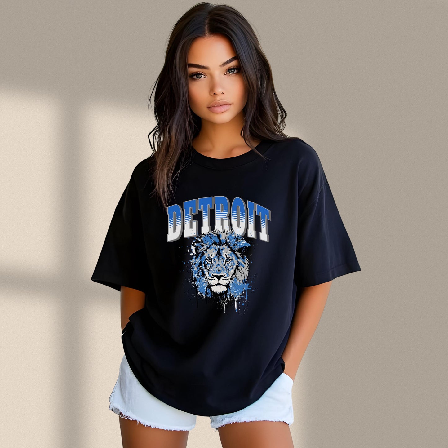 Detroit Football Comfort Colors T-Shirt For Lions Fans