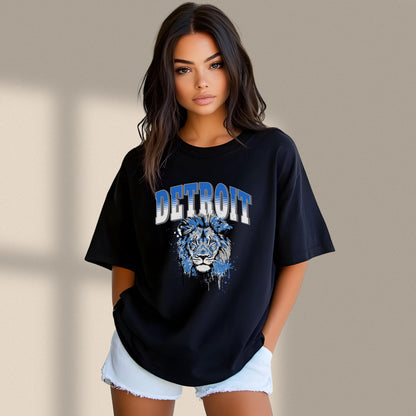 Detroit Football Comfort Colors T-Shirt For Lions Fans