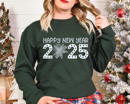 Happy New Year Western Cow Farm Party Tee