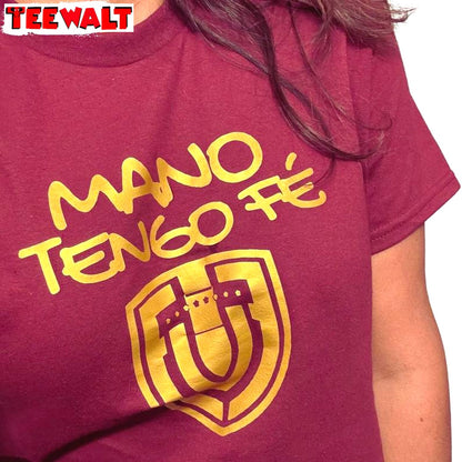 Limited Mano Tengo Fe Shirt, De La Vinotinto Camiseta Long Sleeve Tee Tops