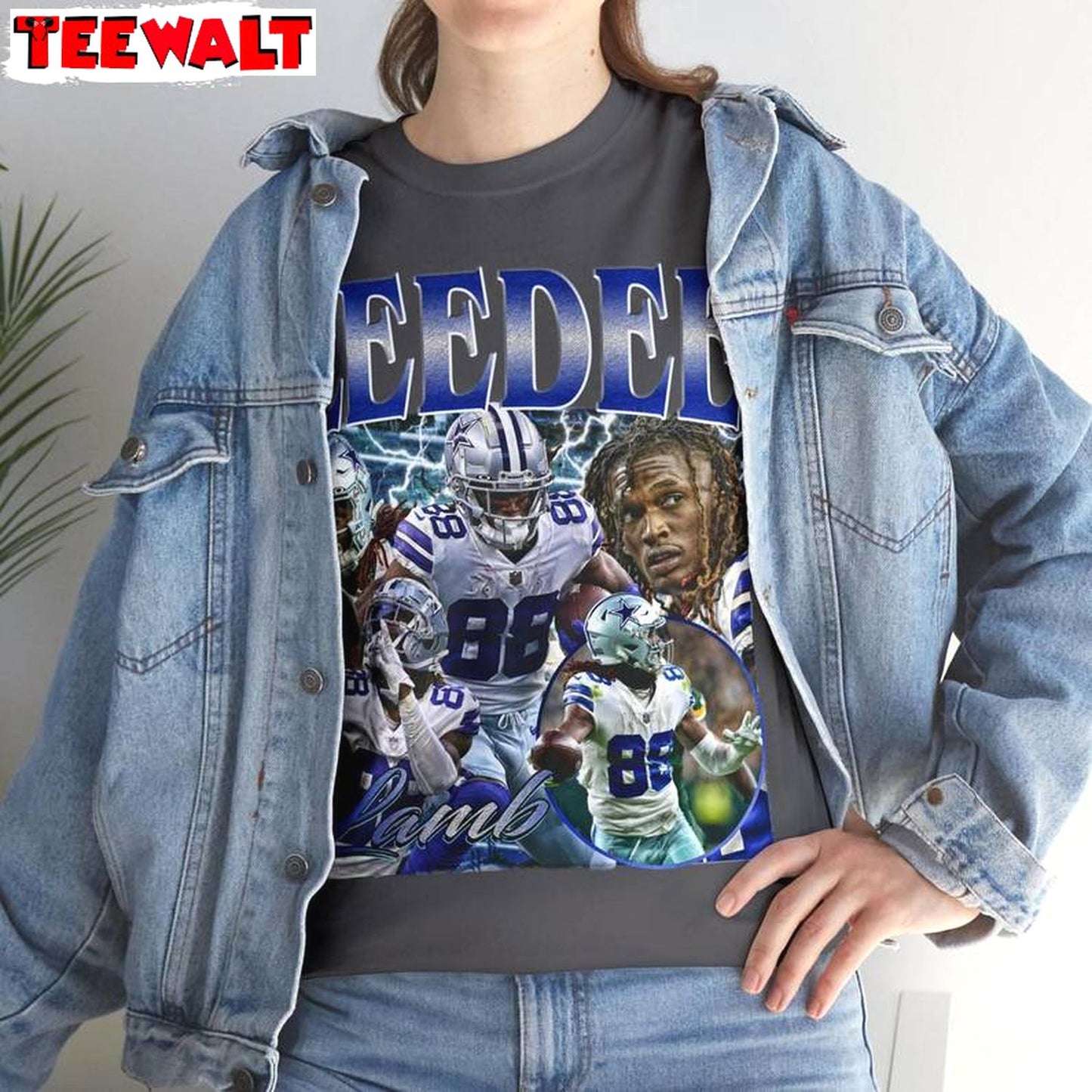 Vintage Ceedee Lamb Shirt, Dallas Football T-Shirt