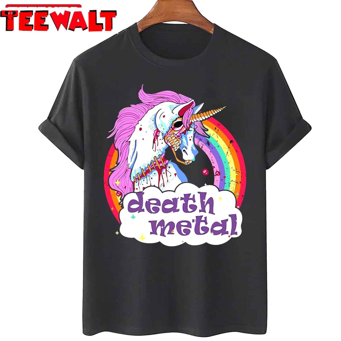 Zombie Unicorn Death Metal Unisex T-Shirt