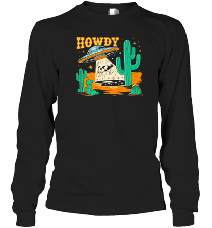 Cow Abduction Howdy Western UFO T-Shirt