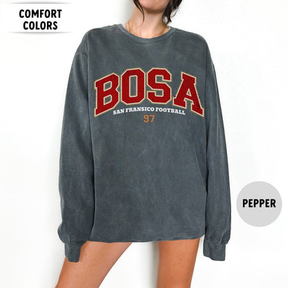 Vintage San Francisco Football Crewneck Sweatshirt - Nick Bosa Fan Apparel