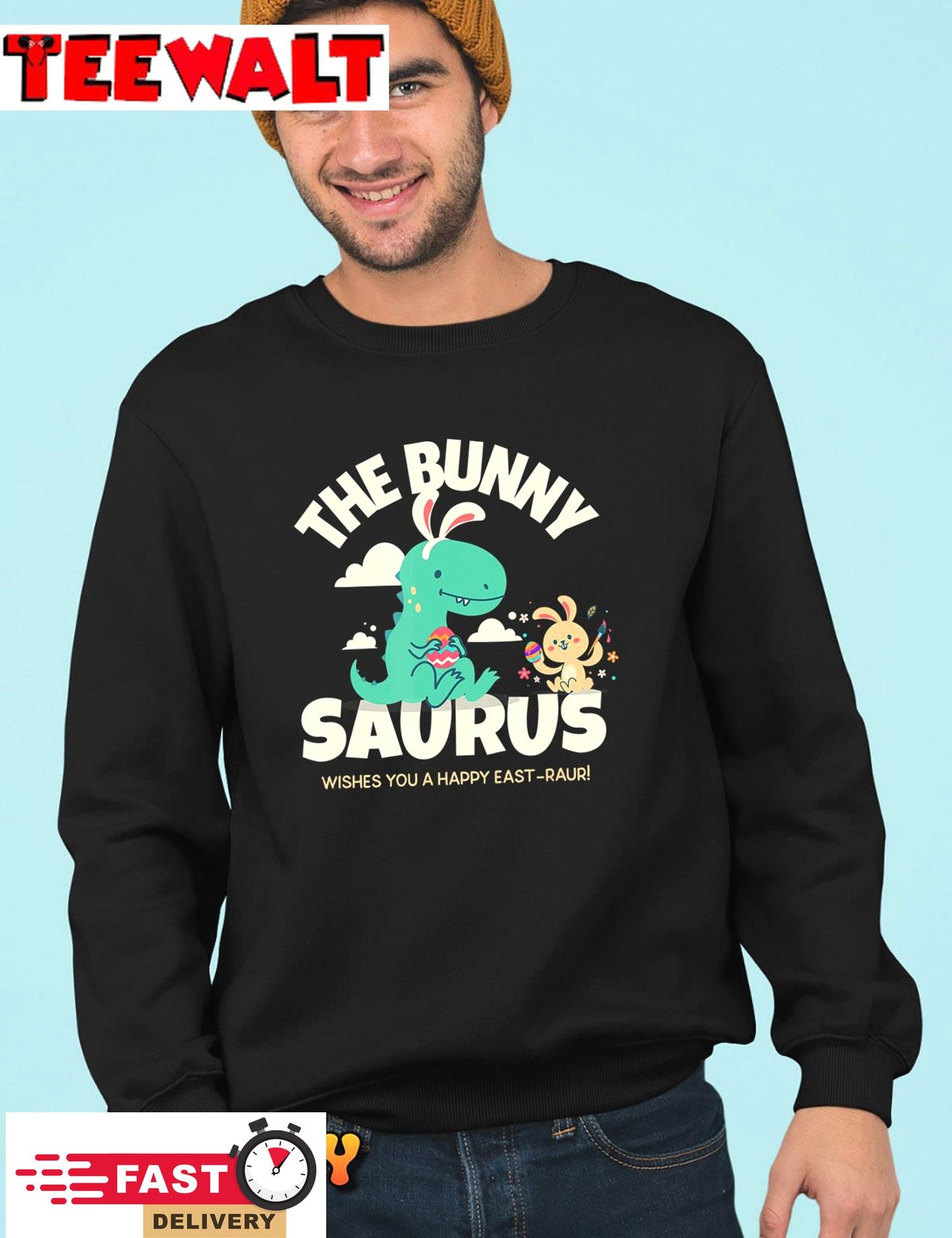 The Bunny Saurus  Easter Dino Easter Bunny Dinosaur Saying T-Shirt