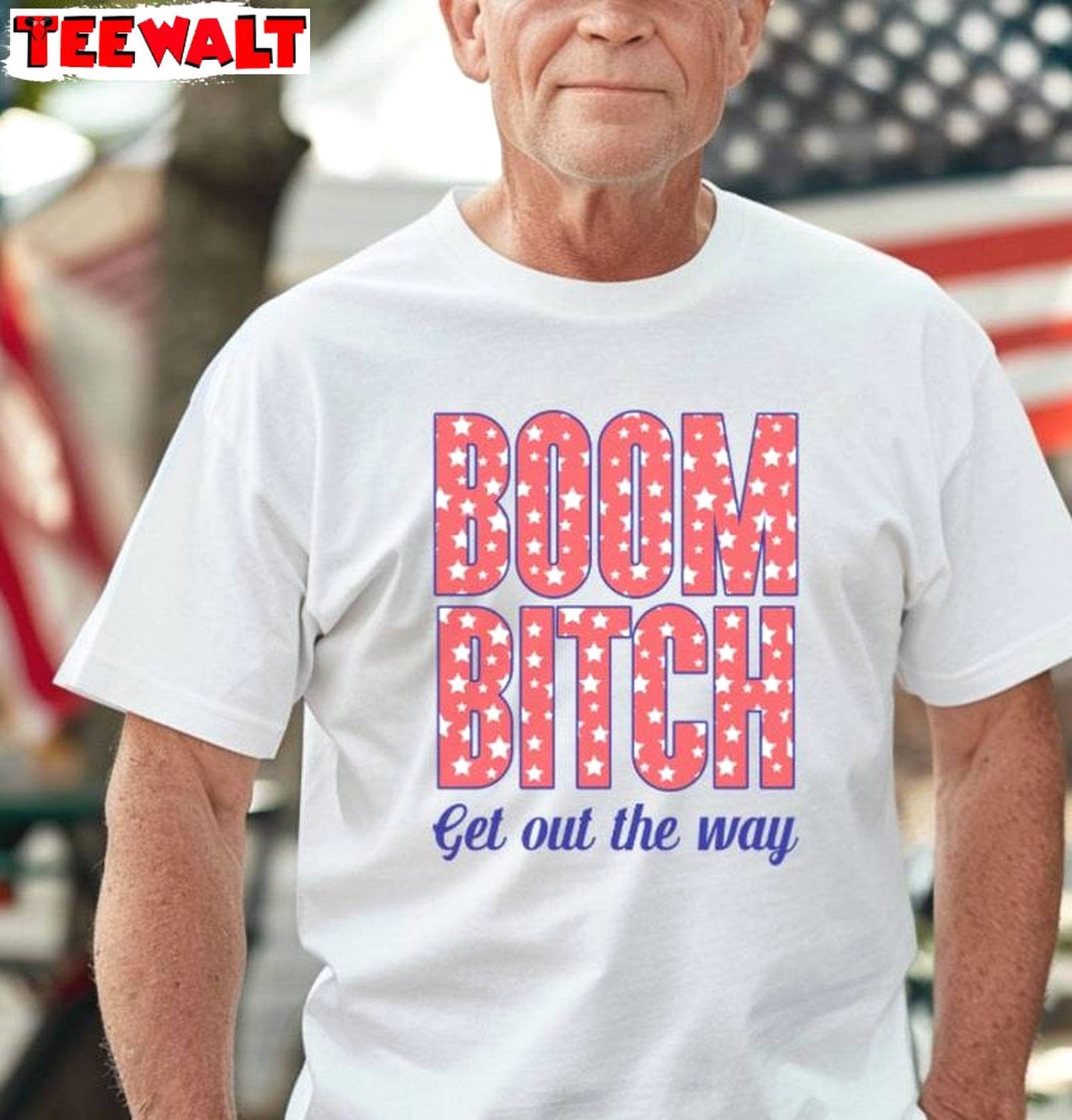 Trendy July 4th Unisex Hoodie, New Rare Boom Bitch Get Out The Way Shirt Crewneck