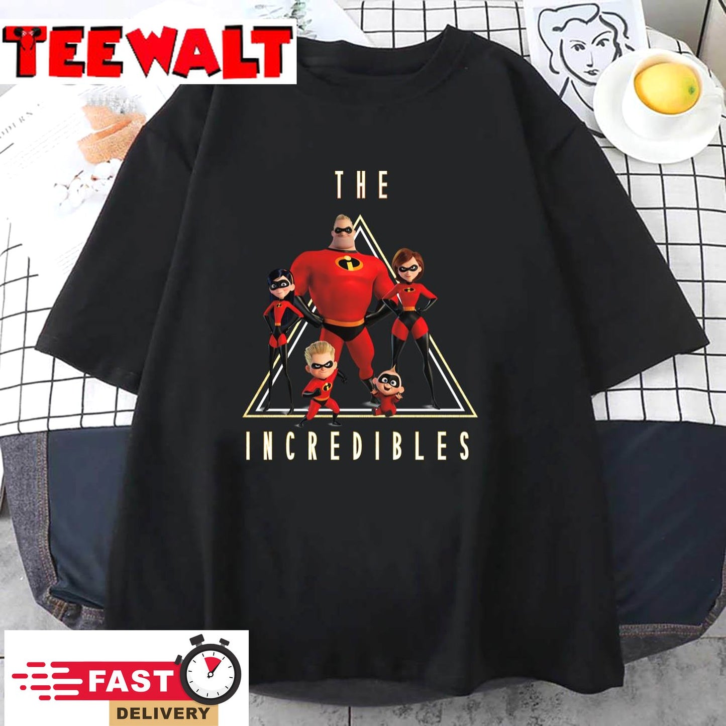 Disney Pixar Incredibles Classic Family Shot Unisex T Shirt