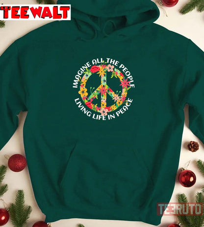 Hippie Peace Love Cruising Ship Summer Floral Unisex Sweatshirt