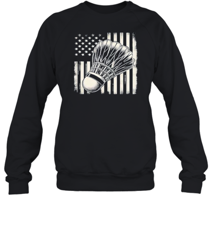 American Flag Badminton Player T-Shirt