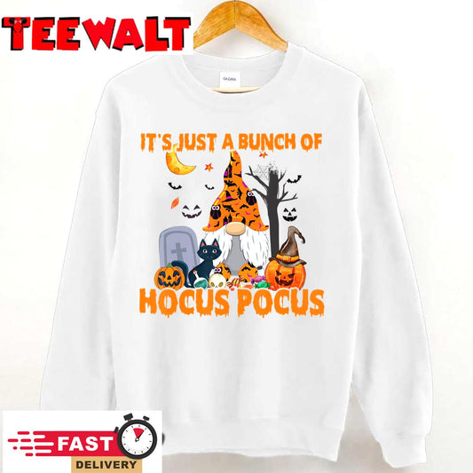 Bunch of Hocus Pocus Pumpkin Gnome Bats Scary Cat T-Shirt