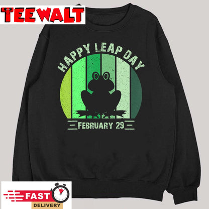 Happy Leap Day February 29 Leap Year Hoppy Frog Vintage T-Shirt