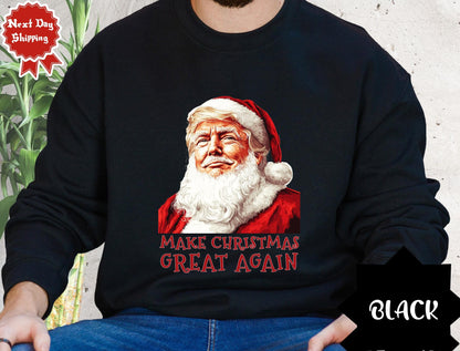 Santa Make America Great Again Trump Christmas Tee