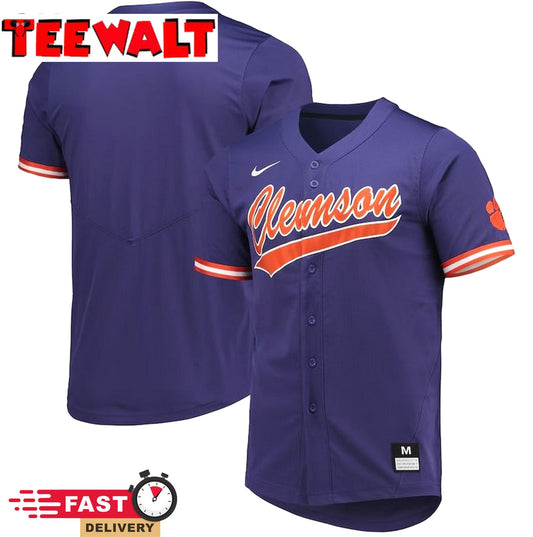 Purple Clemson Tigers Replica Baseball Jersey