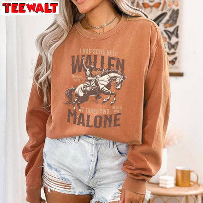 Must Have Wallen And Malone Unisex Hoodie, Unique I Had Some Help Shirt Long Sleeve