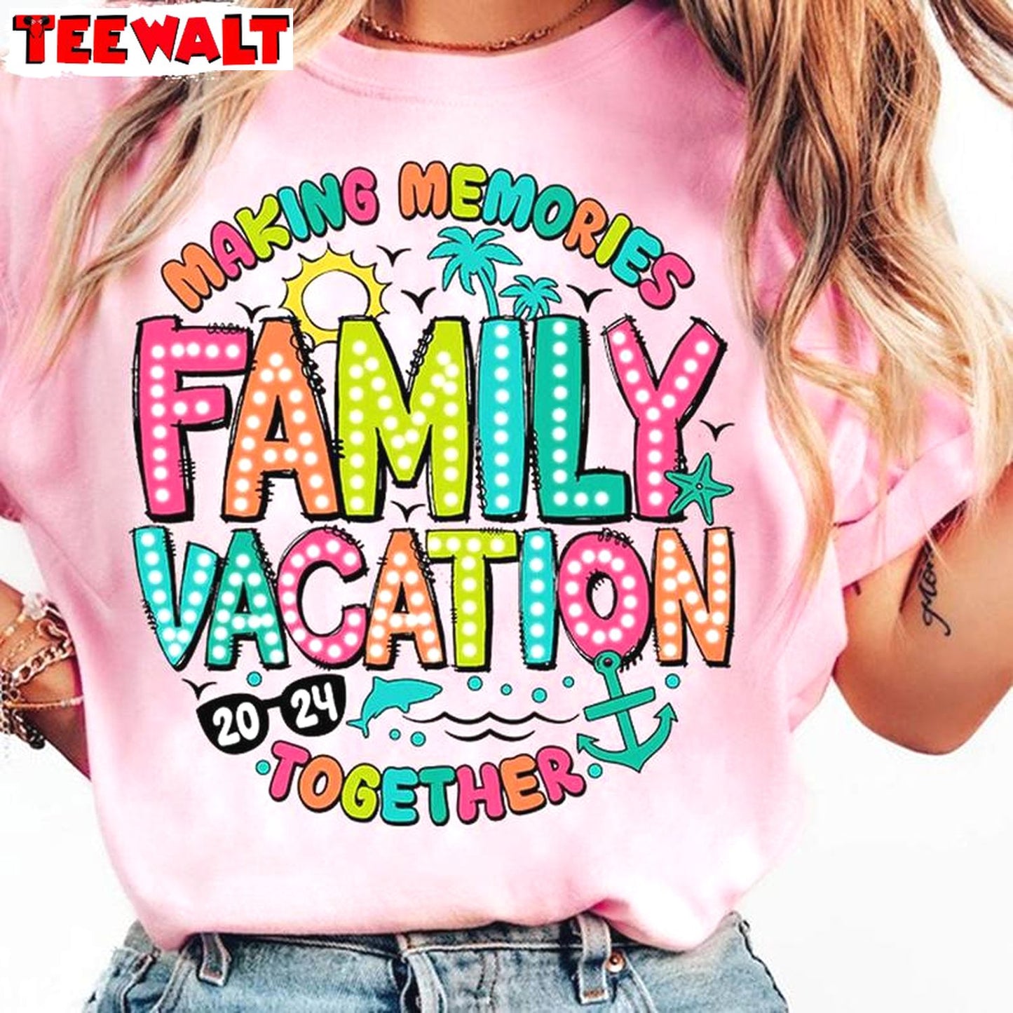 Creative Making Memories Together Sweatshirt , Fantastic Family Vacation 2024 Shirt Long Sleeve