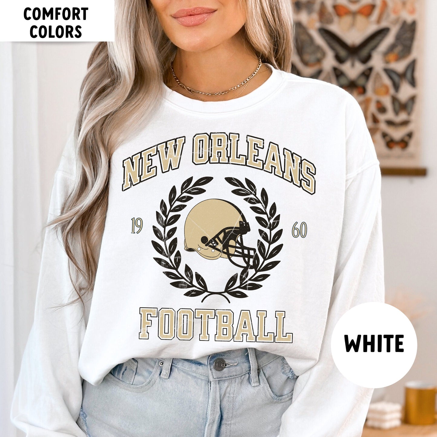 Vintage New Orleans Football Sweatshirt, Comfortable Saint T-Shirt