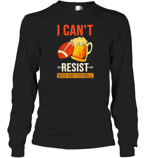 I Can'T Resist Beer And American Football Sports Player T-Shirt