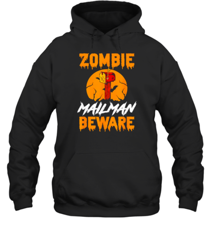 Zombie Mailman Beware Halloween T-Shirt