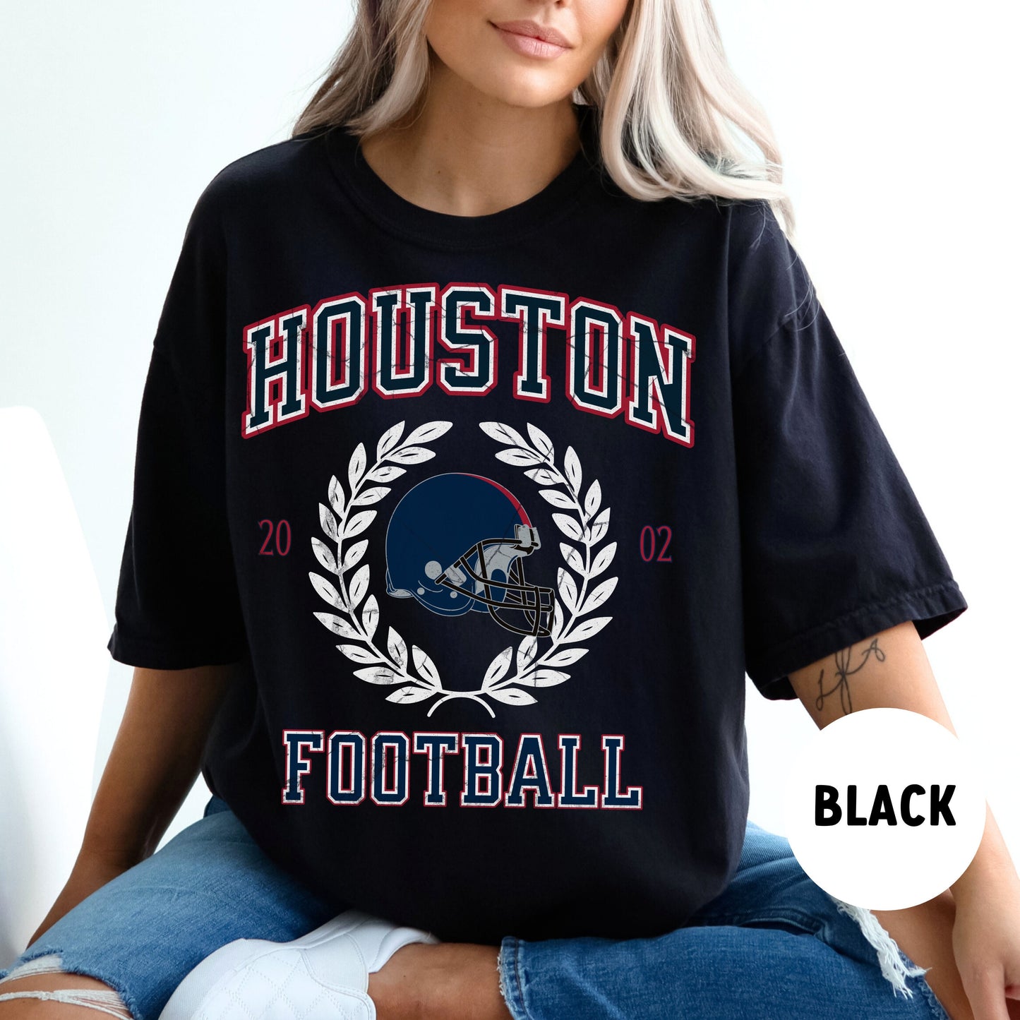 Comfort Colors Houston Football Shirt - Texan Football T-Shirt & Sweatshirt