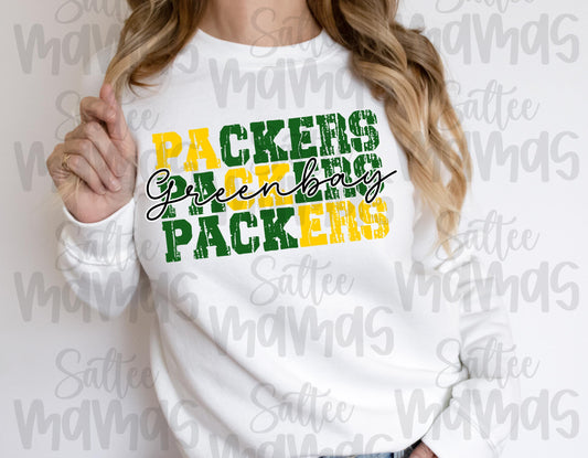 Triple Packers Stack Hoodie - Greenbay Football Fan Gear