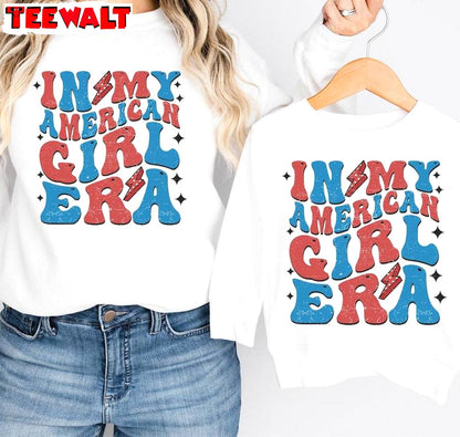 Groovy Fourth Of July Sweatshirt, Comfort In My American Girl Era Shirt Sweater