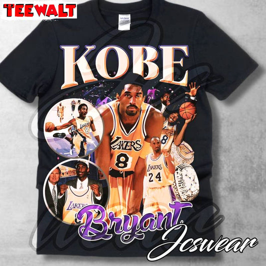 Modern Black Street Unisex T Shirt , New Rare Kobe Bryant Shirt Long Sleeve