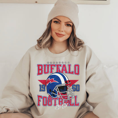 Buffalo Football Sweatshirt - Vintage Style Crewneck For Buffalo Fans