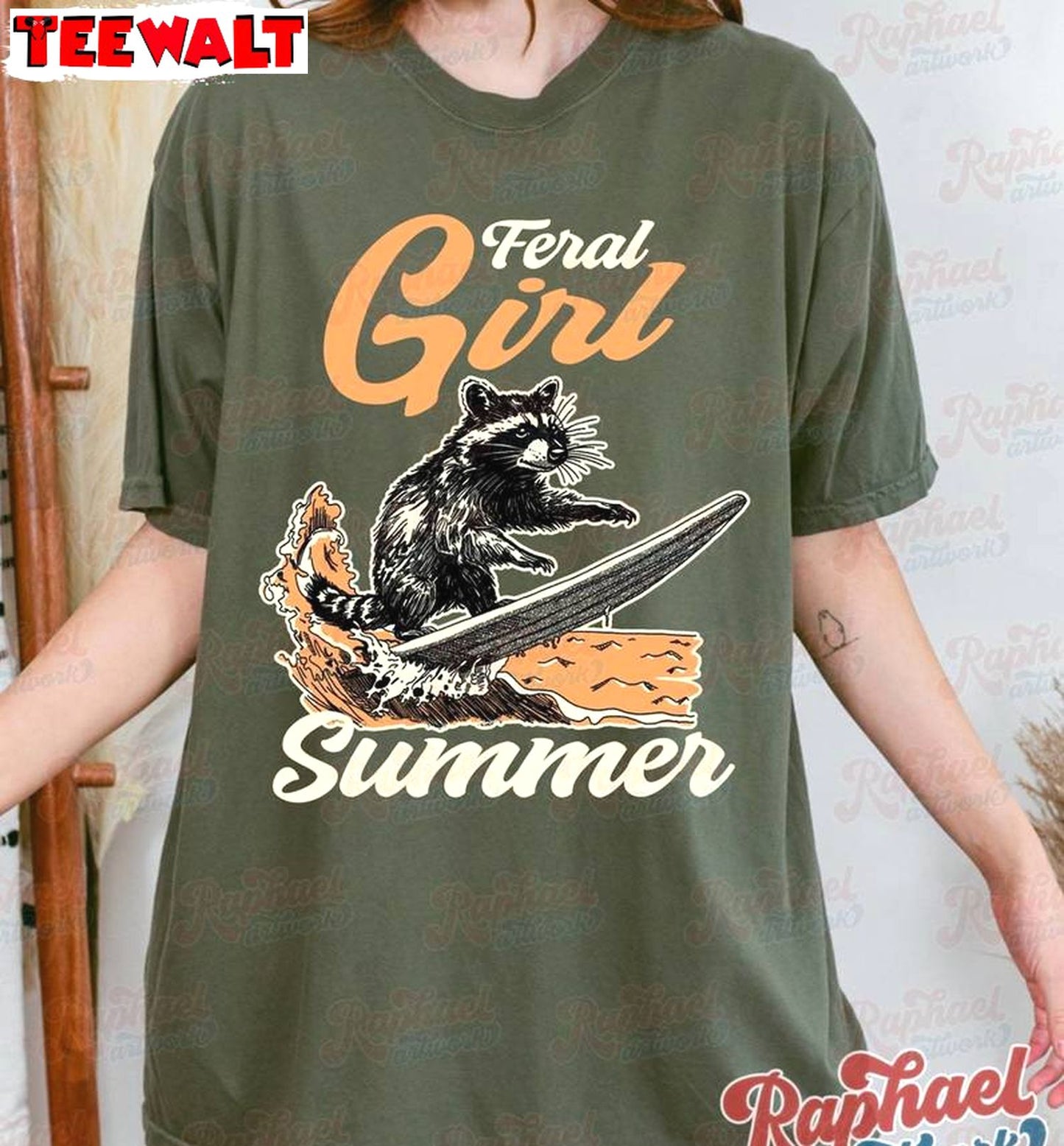 Feral Girl Summer Inspirational Shirt, Funny Coastal Cowgirl Long Sleeve Sweater