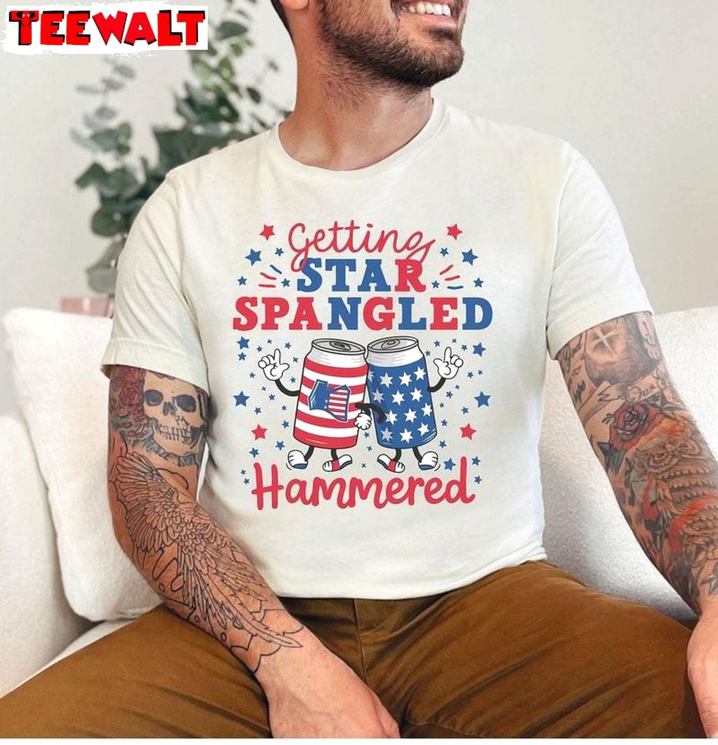 Independence Day Sweatshirt , Comfort Getting Star Spangled Hammered Shirt Tank Top