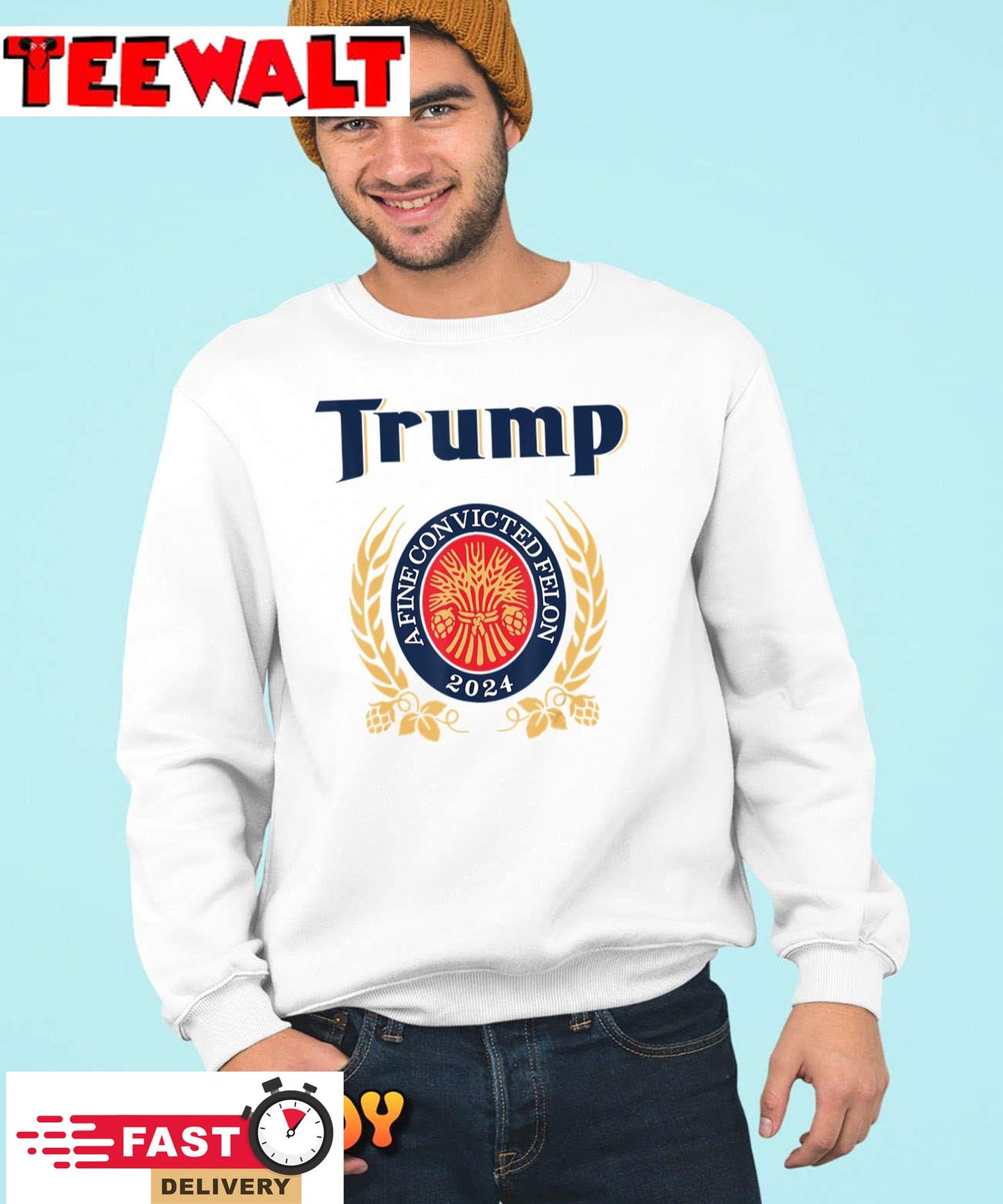 Trump A Fine Convicted Felon 2024 Beer T-Shirt