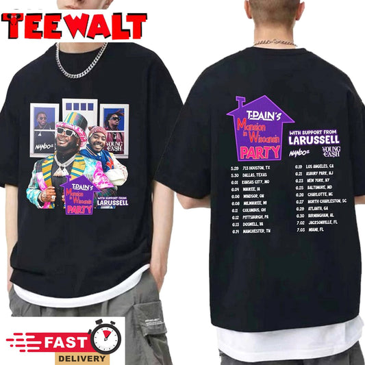 T-Pain 2024 Tour Shirt, Mansion In Wiscansin Party Tour 2024 Shirt