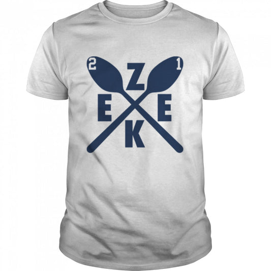 Zeke Spoons Blue Cut Out Numbers shirts