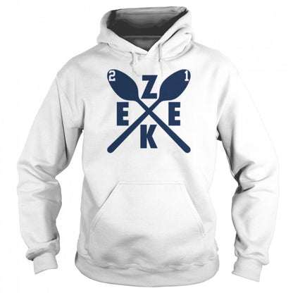 Zeke Spoons Blue Cut Out Numbers shirts