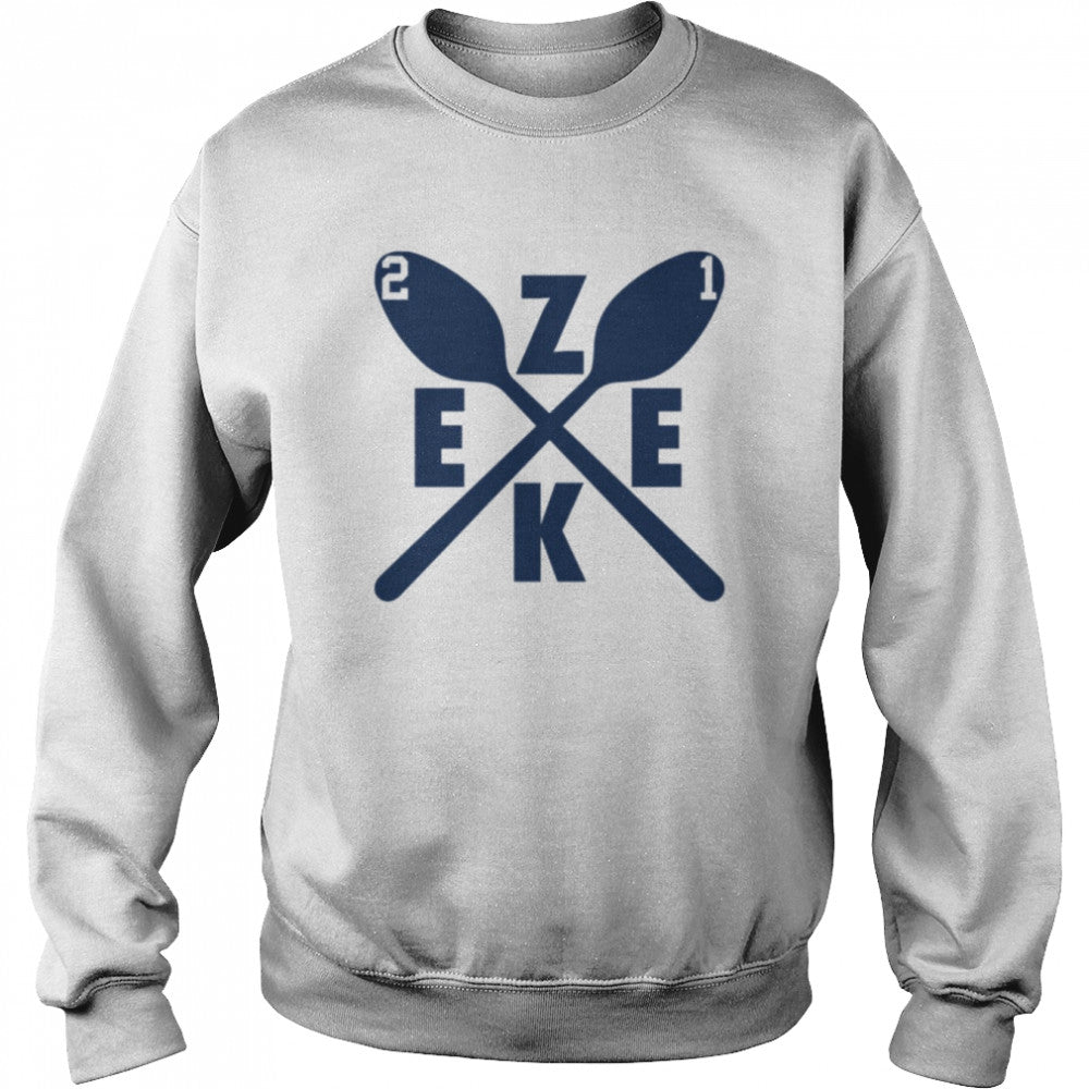 Zeke Spoons Blue Cut Out Numbers shirts