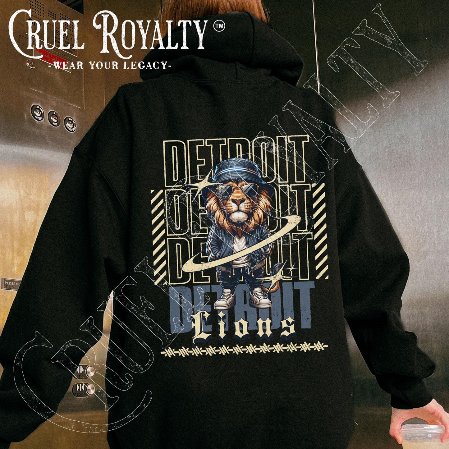 Detroit Football Crewneck Sweatshirt, Lions Game Day Hoodie