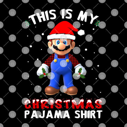 Mario Christmas T Shirt This Is My Christmas Pajama Shirt