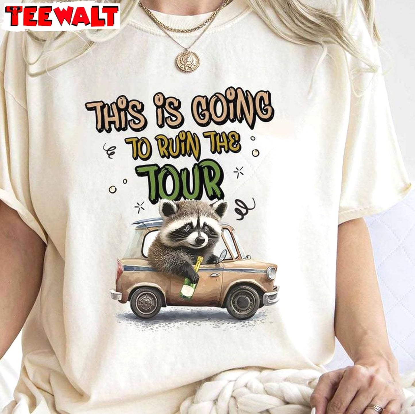 This Is Going To Ruin The Tour Shirt, Racoon Meme Long Sleeve Sweater