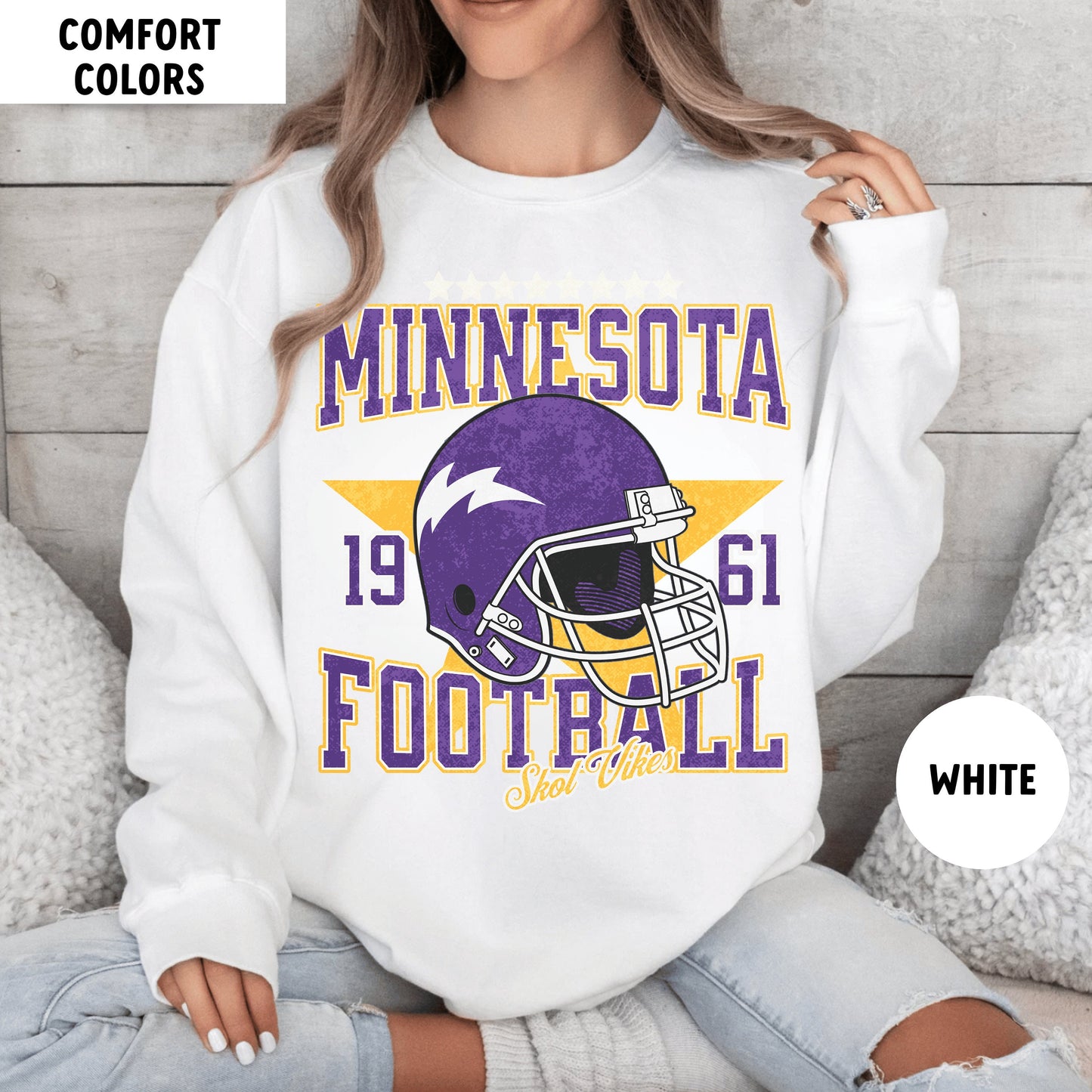 Vintage Minnesota Football Crewneck Sweatshirt - The Vikes Fan Apparel