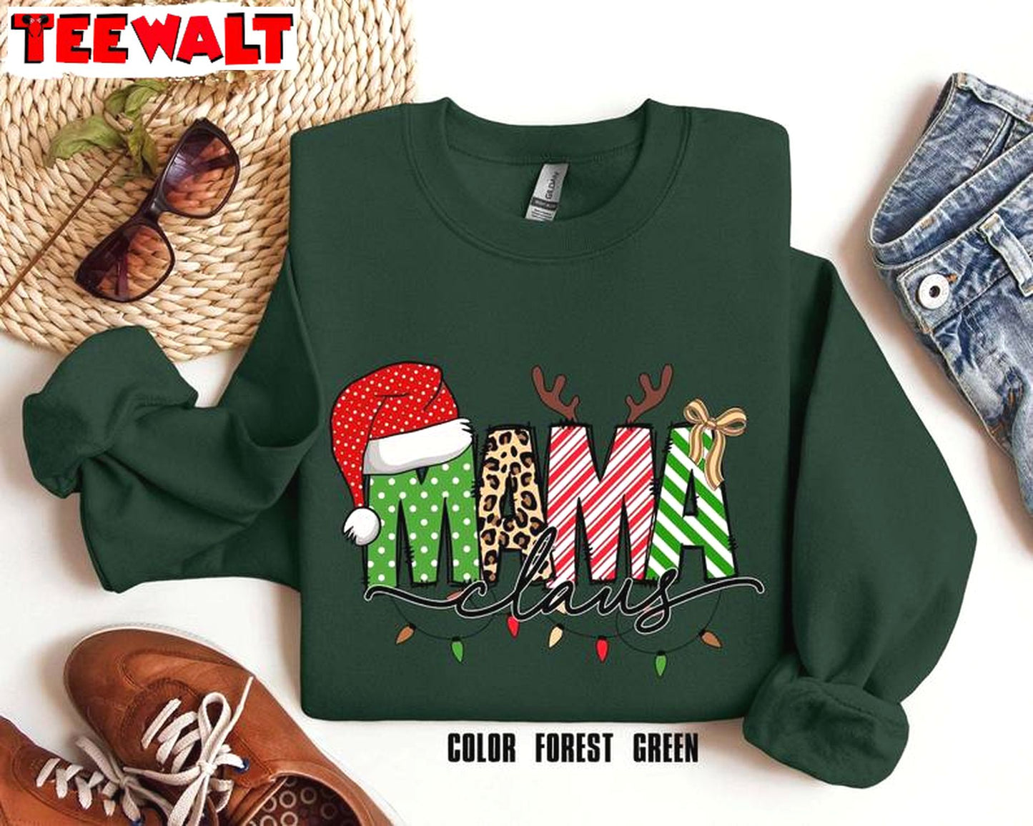 Mama Claus Sweatshirt, Merry Christmas Shirt