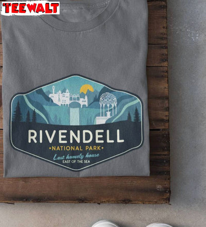 Lord Of The Rings Shirt, Rivendell National Park Unisex Hoodie Long Sleeve