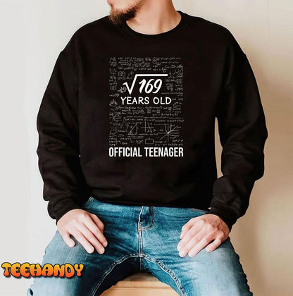 13 Birthday Official Teenager Boy 13yr Math 13th Birthday T-Shirt Style 2