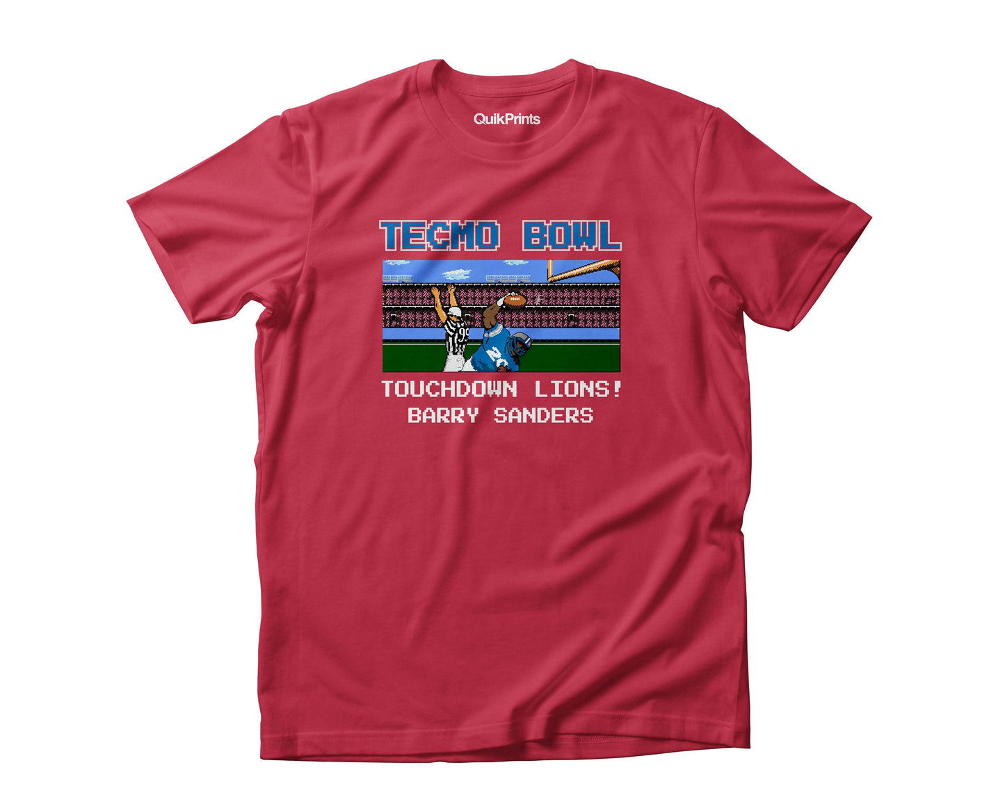 Detroit Touchdown Tecmo - Lions Football Shirt - Custom Made